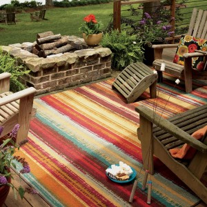 Mohawk Home Avenue Stripe Indoor/Outdoor Nylon Rug, Multi-Colored   551386506